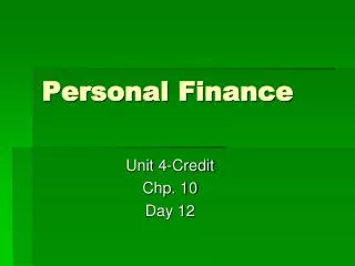 Personal Finance