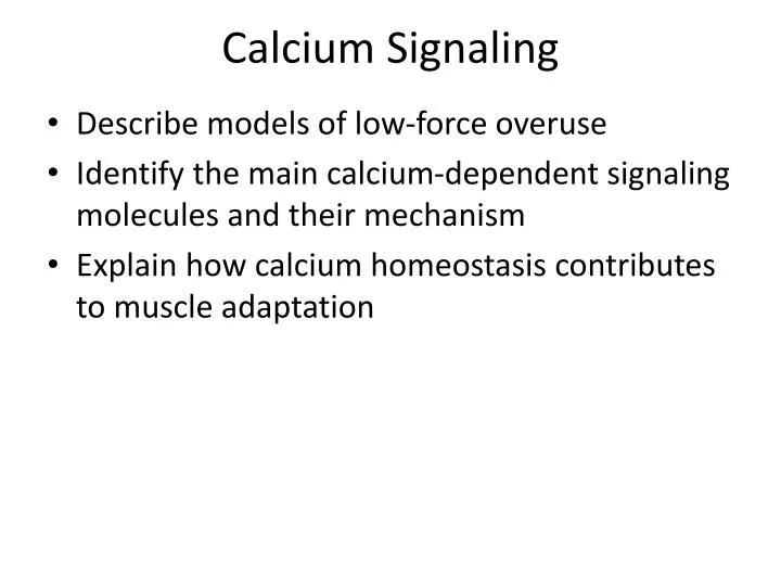 calcium signaling