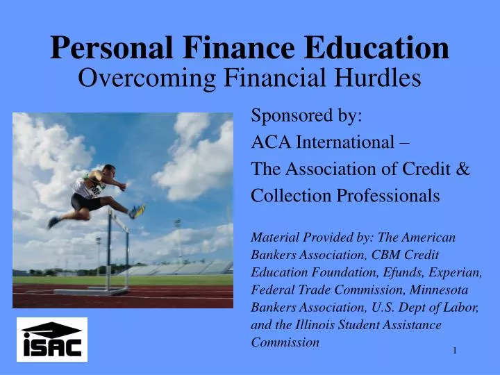 personal finance education overcoming financial hurdles