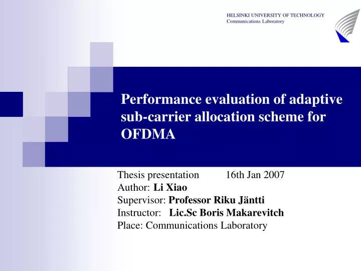 performance evaluation of adaptive sub carrier allocation scheme for ofdma