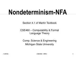 Nondeterminism-NFA