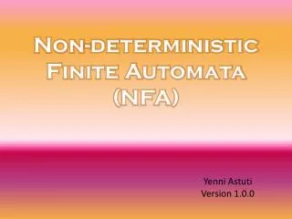 non deterministic finite automata nfa