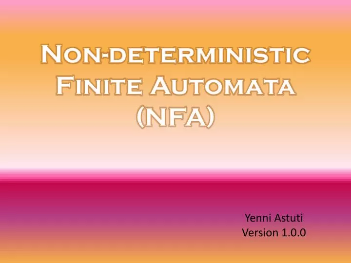 non deterministic finite automata nfa