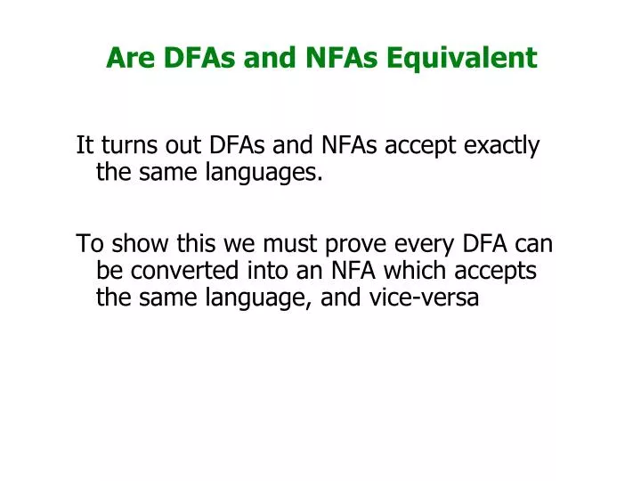 are dfas and nfas equivalent