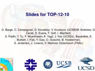 Slides for TOP-12-10