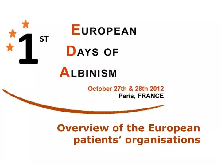 overview of the european patients organisations