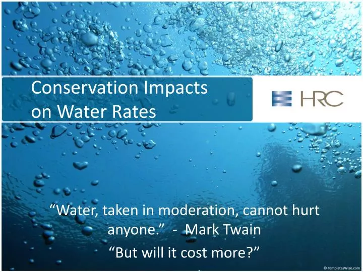 conservation impacts on water rates