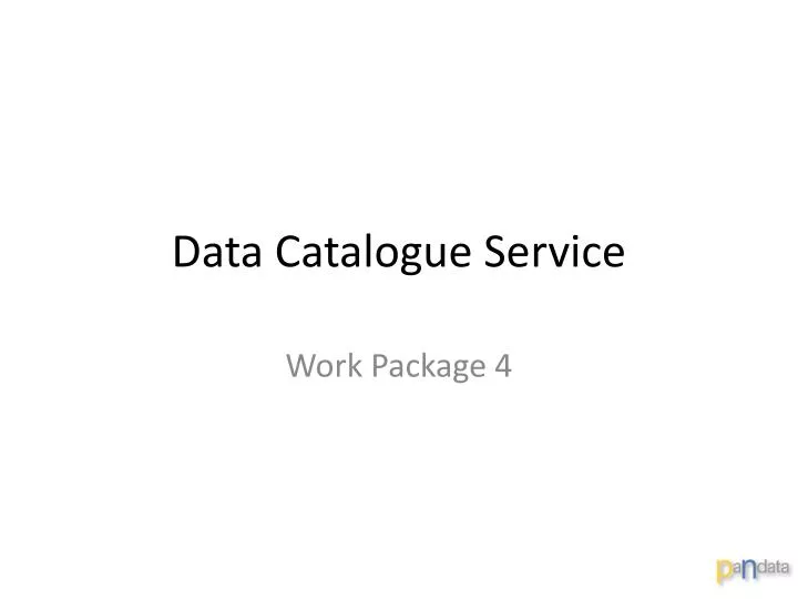 data catalogue service