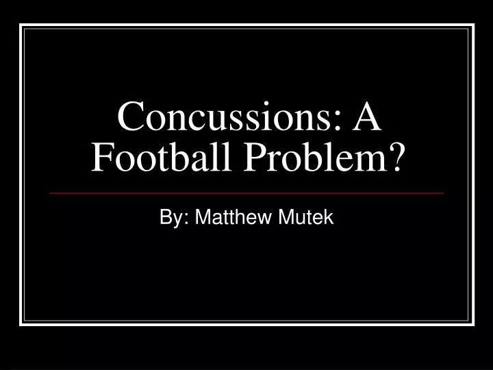 concussions a football problem