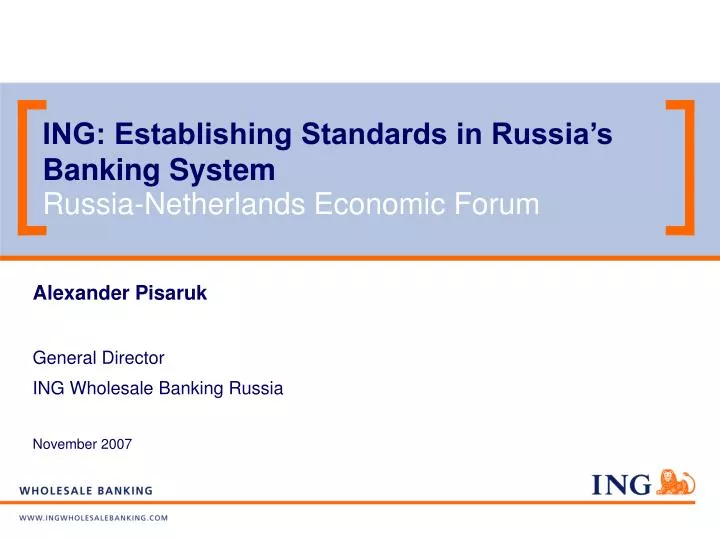 ing establishing standards in russia s banking system