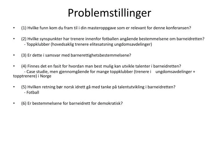 problemstillinger