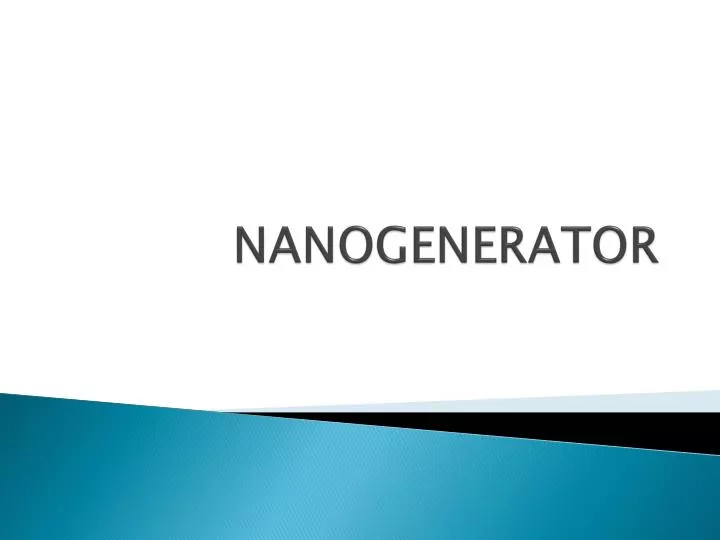 nanogenerator