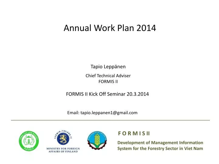 annual work plan 2014