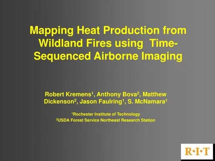 mapping heat production from wildland fires using time sequenced airborne imaging