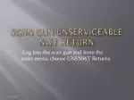 Step-by-Step Guide for Processing UNSNWT Returns with Scan Gun - slide 1