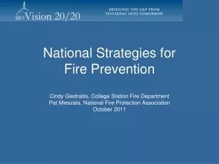 National Strategies for Fire Prevention