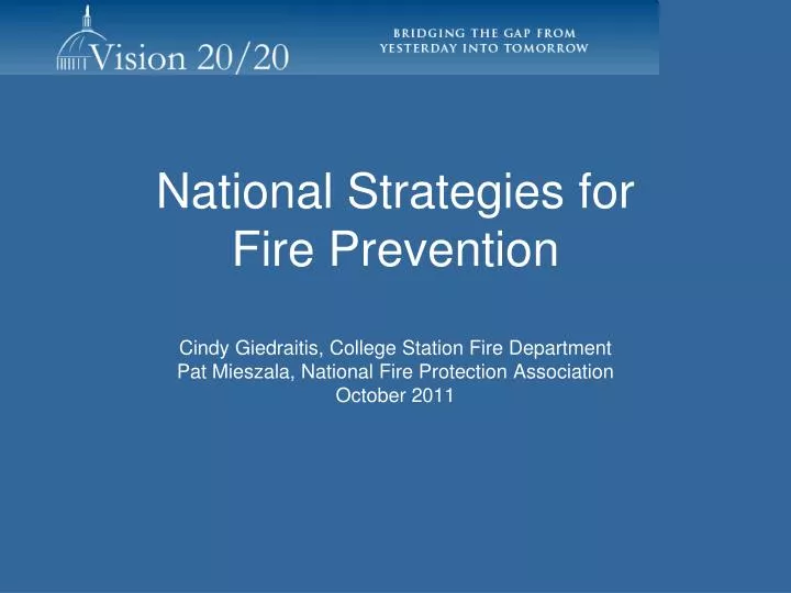 national strategies for fire prevention