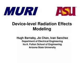Device-level Radiation Effects Modeling