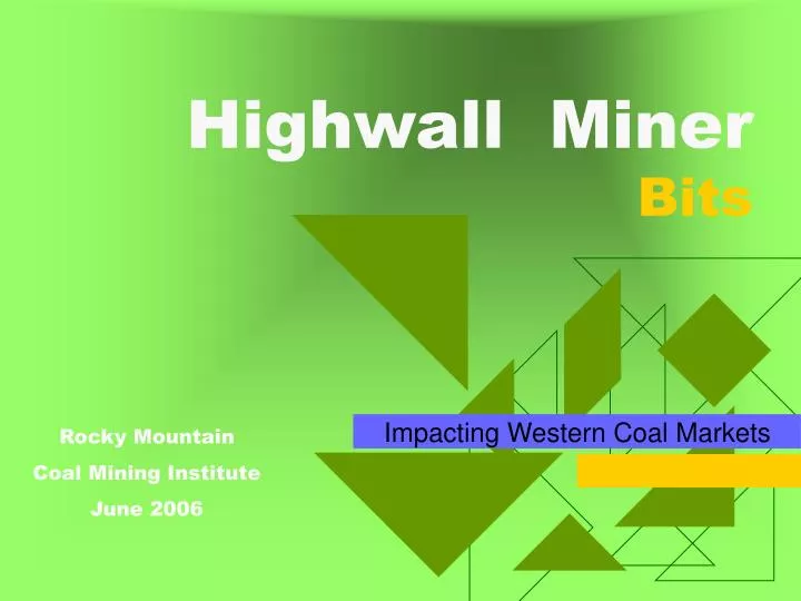 highwall miner bits