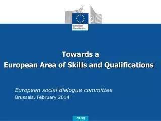 Towards a European Area of Skills and Qualifications