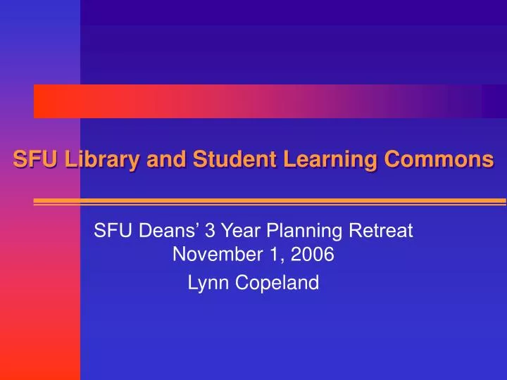 sfu library and student learning commons