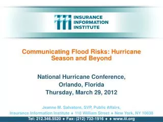 Communicating Flood Risks: Hurricane Season and Beyond