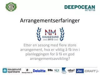 arrangementserfaringer