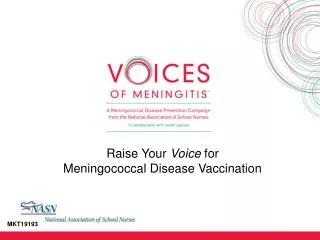 Raise Your Voice for Meningococcal Disease Vaccination
