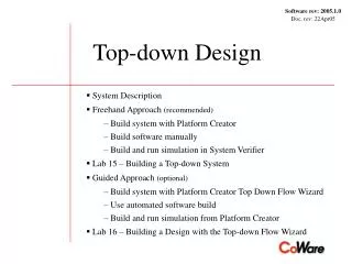 Top-down Design