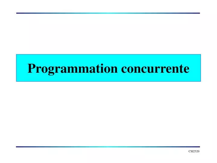 programmation concurrente