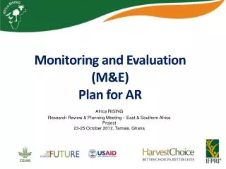 Monitoring and Evaluation (M&amp;E) Plan for AR