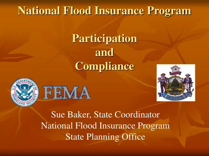 national flood insurance program participation and compliance