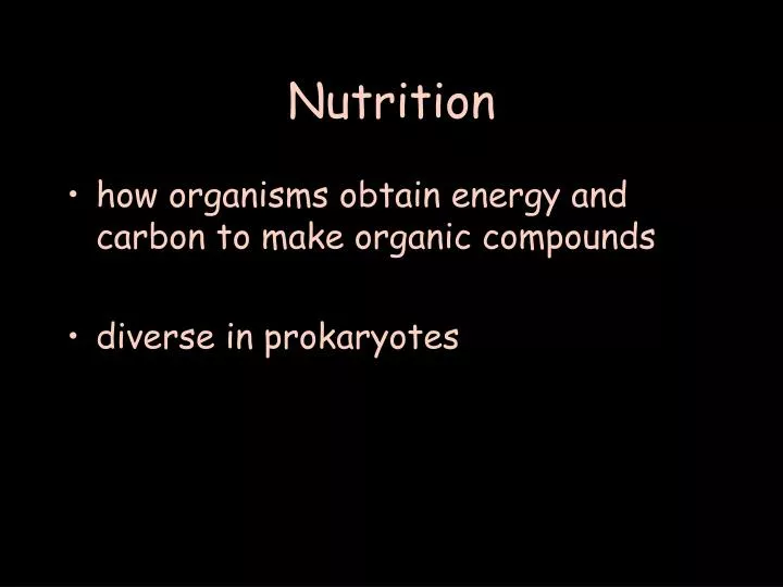 nutrition