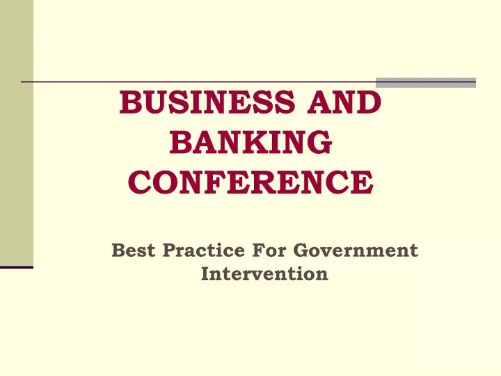 business and banking conference