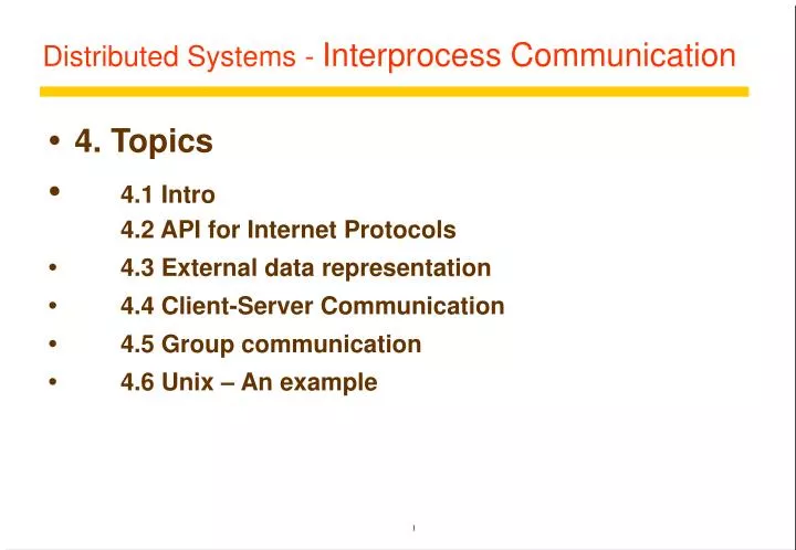 distributed systems interprocess communication