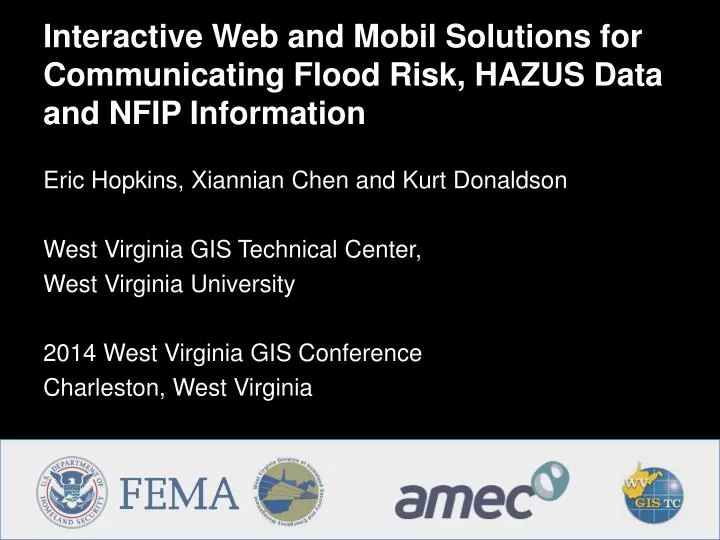 interactive web and mobil solutions for communicating flood risk hazus data and nfip information