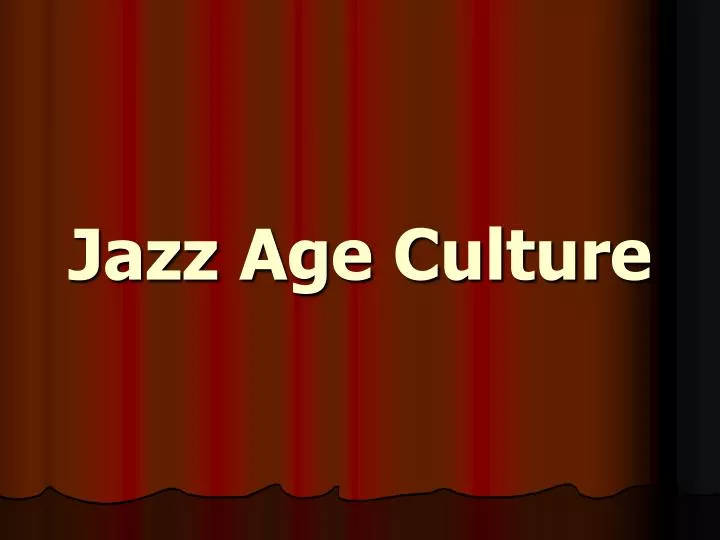 jazz age culture
