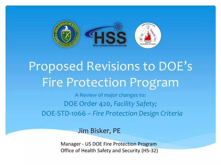 proposed revisions to doe s fire protection program