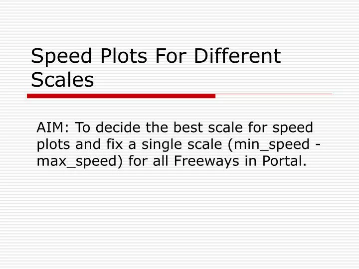 speed plots for different scales