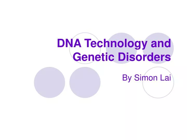 dna technology and genetic disorders