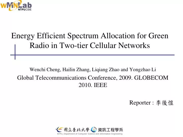 energy efficient spectrum allocation for green radio in two tier cellular networks