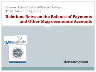 Relations Between the Balance of Payments and Other Macroeconomic Accounts