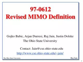 97-0612 Revised MIMO Definition
