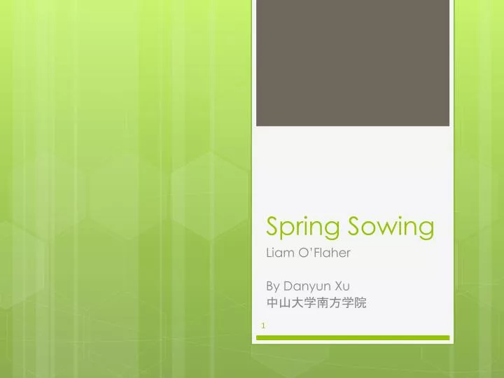 spring sowing