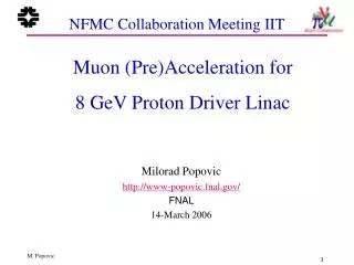 NFMC Collaboration Meeting IIT