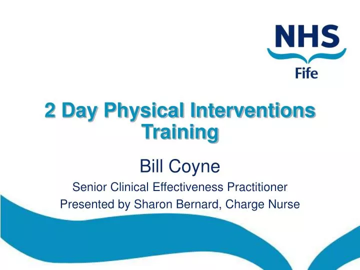 2 day physical interventions training
