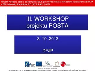 iii workshop projektu posta