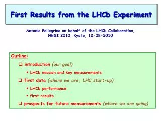First Results from the LHCb Experiment