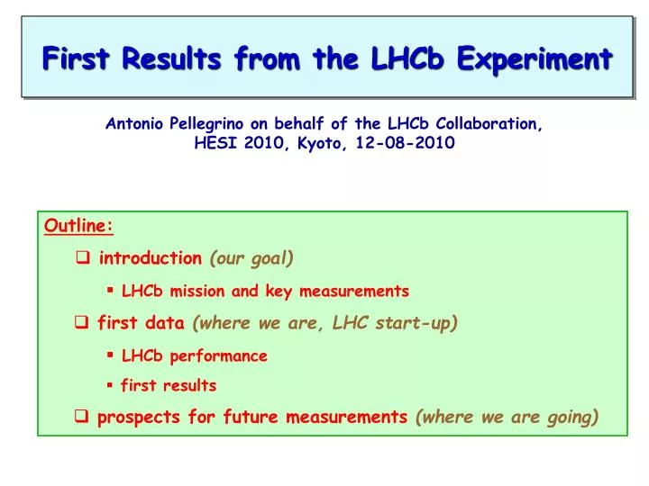 first results from the lhcb experiment