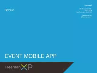 Event mobile app